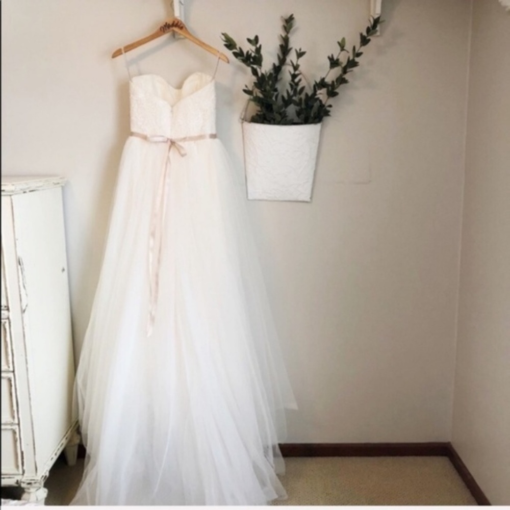 Wtoo Sweetheart Strapless Wedding Gown Dress Ivory - Picture 5 of 8